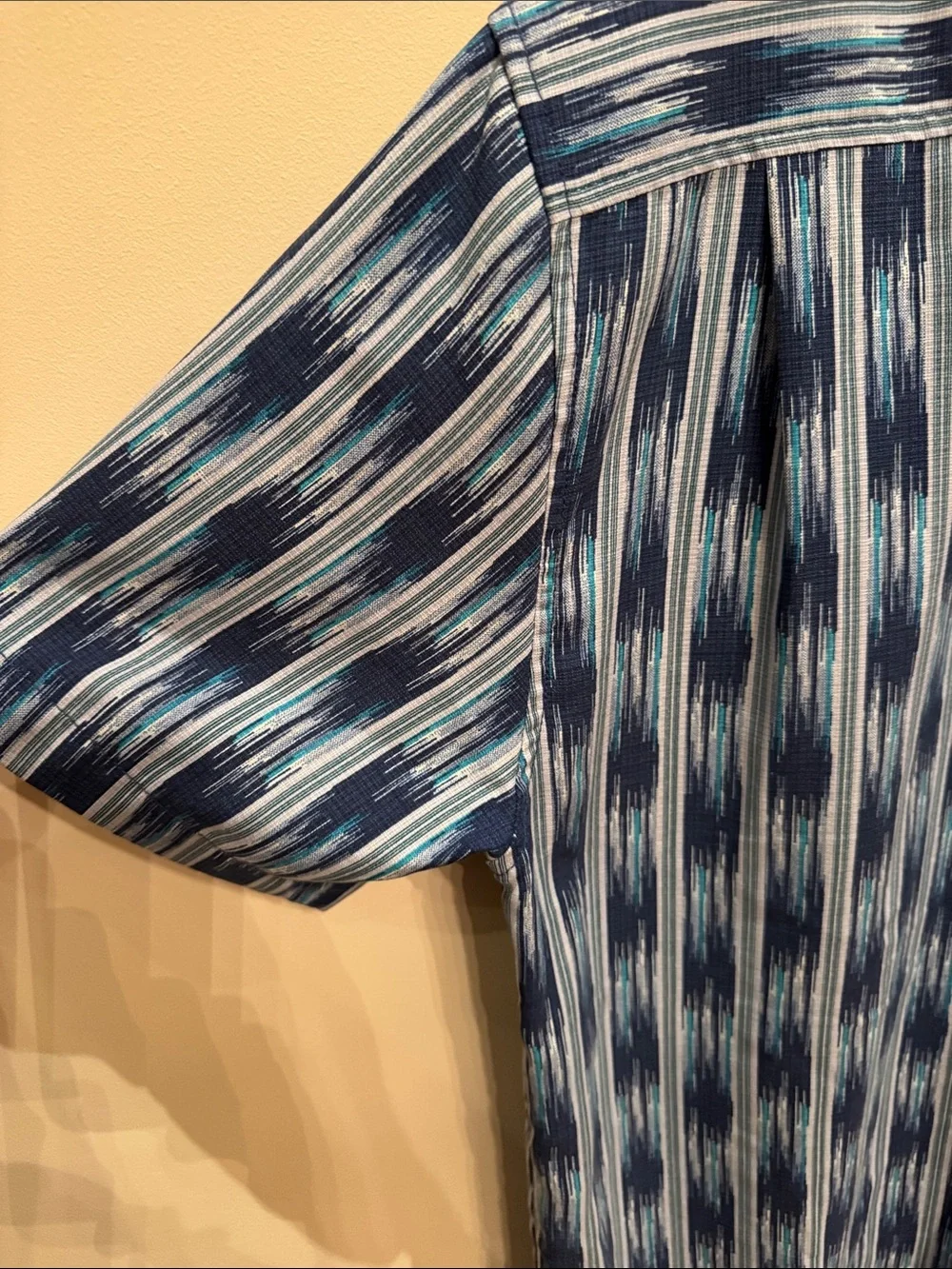 Tommy Bahama Navy and Light Blue Striped Short-Sleeve Button-Down